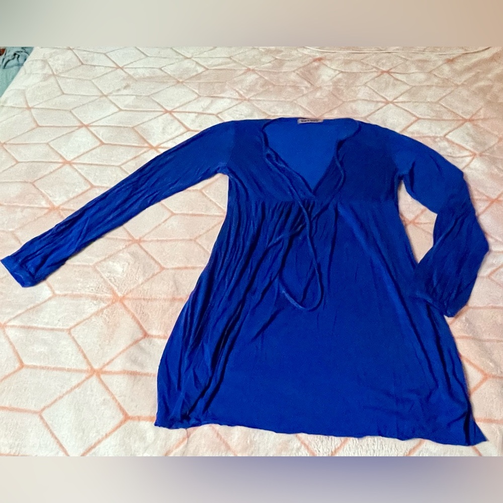 🦕 Velvet Royal Blue Women's Tunic/Mini Dress 🦕